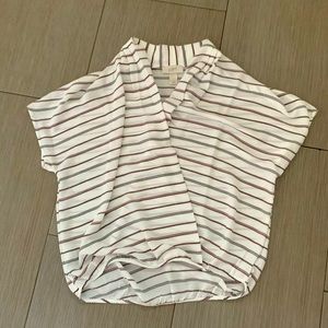 Faux wrap short sleeve top